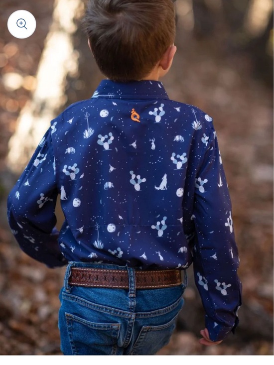 Blue Quail Other - Blue quail boys Night Howler Long Sleeve Shirt size 12 golf outdoors western